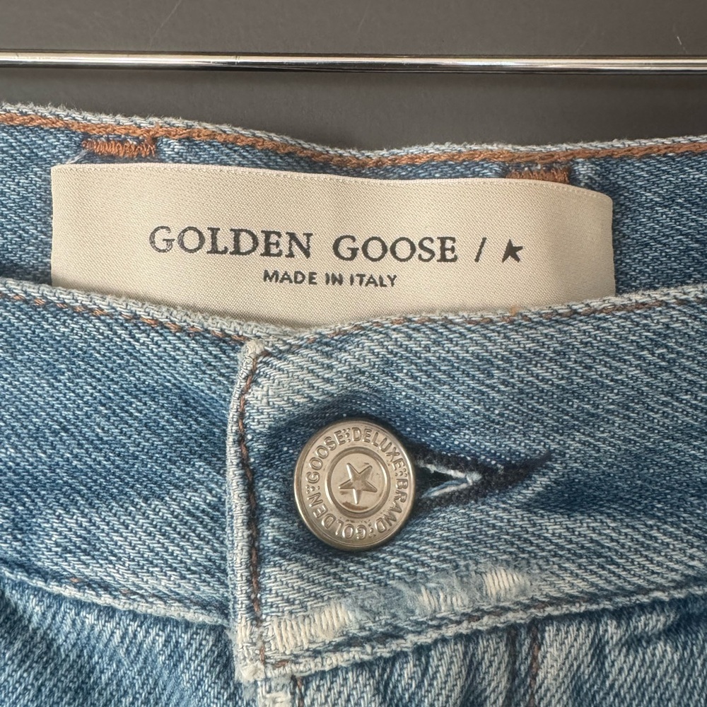 Golden Goose Light Blue Embellished High-Waist Jeans - Picture 3 of 4